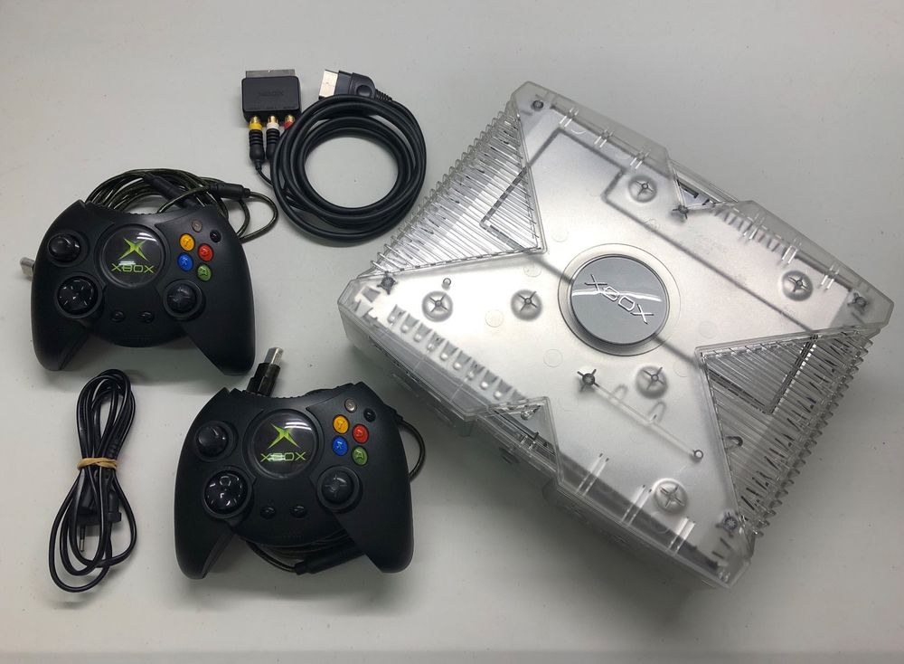 Xbox Crystal Limited Edition + 2 Pads (Duke) + Kabel | Kaufen auf Ricardo