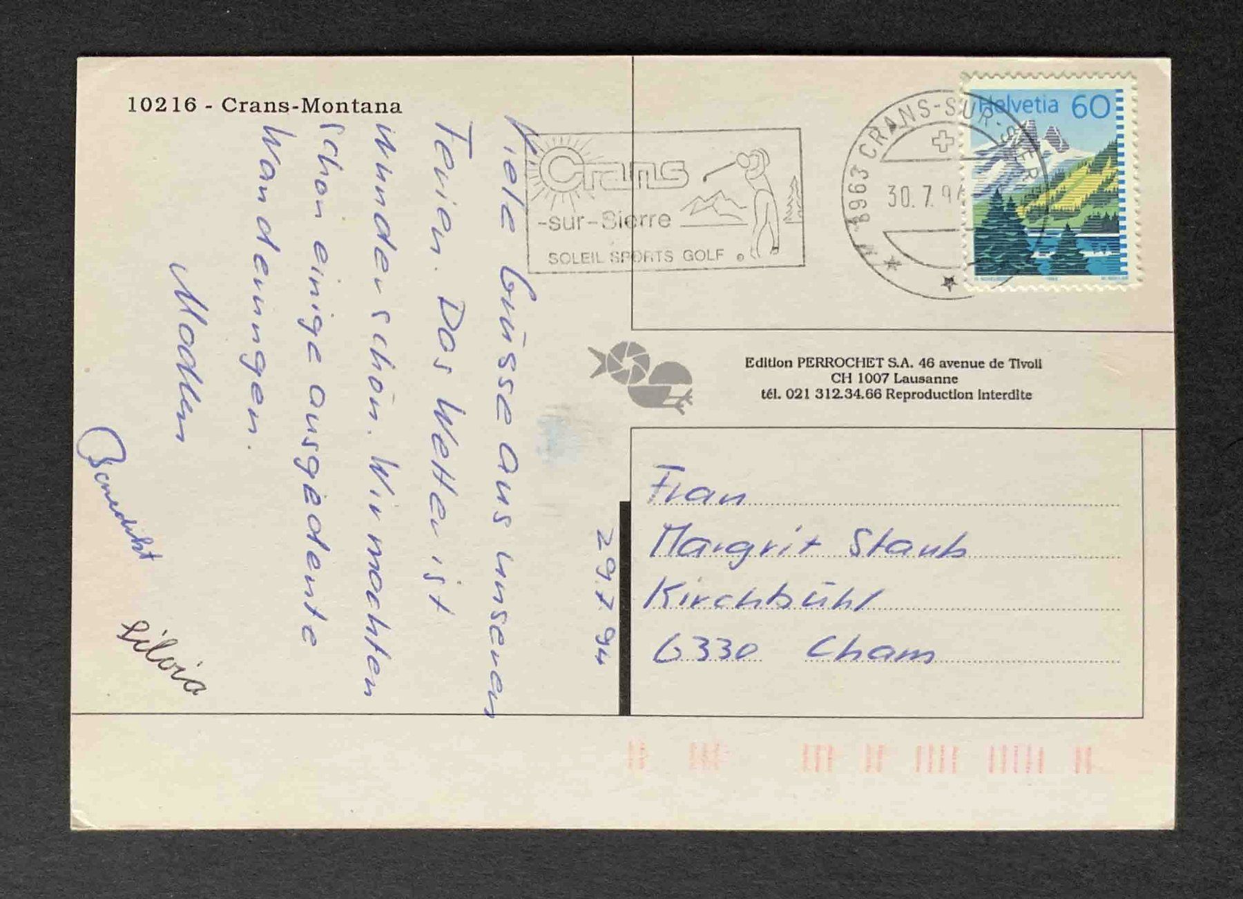Cartoline postali: AK Crans Montana – Usato da Goldau venduto da artelier1 1