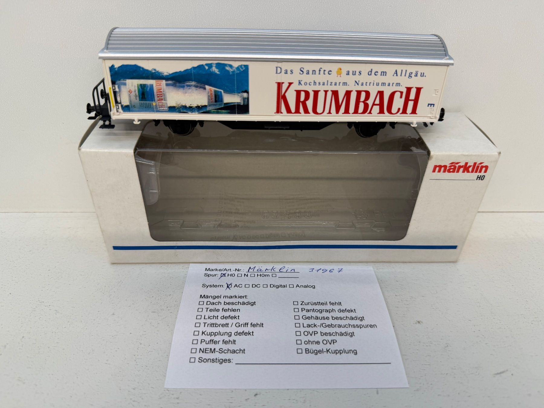 Märklin Trains électriques: Märklin  31967 Güterwagen Krumbach SBB – D'occasion à Büsserach par ModellbahnDepot 8