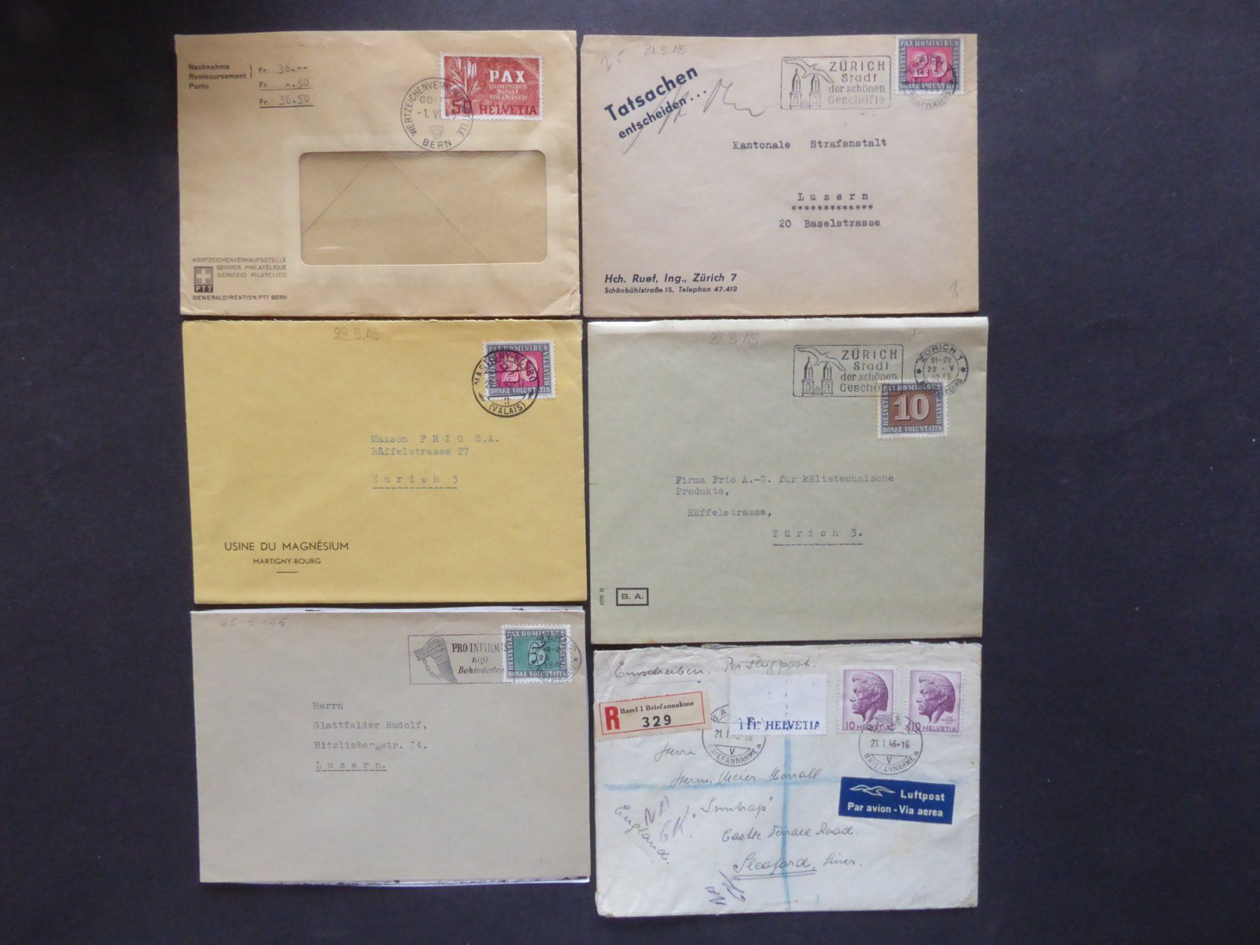 Tutti i francobolli: Tolle Belegesammlung ab 1862 – Usato da Horw venduto da pilatusmail 3
