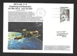 USA Sonderbrief Skylab 1 + 2 Kopplung Reparatur 25. Mai 1973