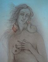 Bruni Bruno Venus Geburt Botticelli Akt Orig. Lithografie