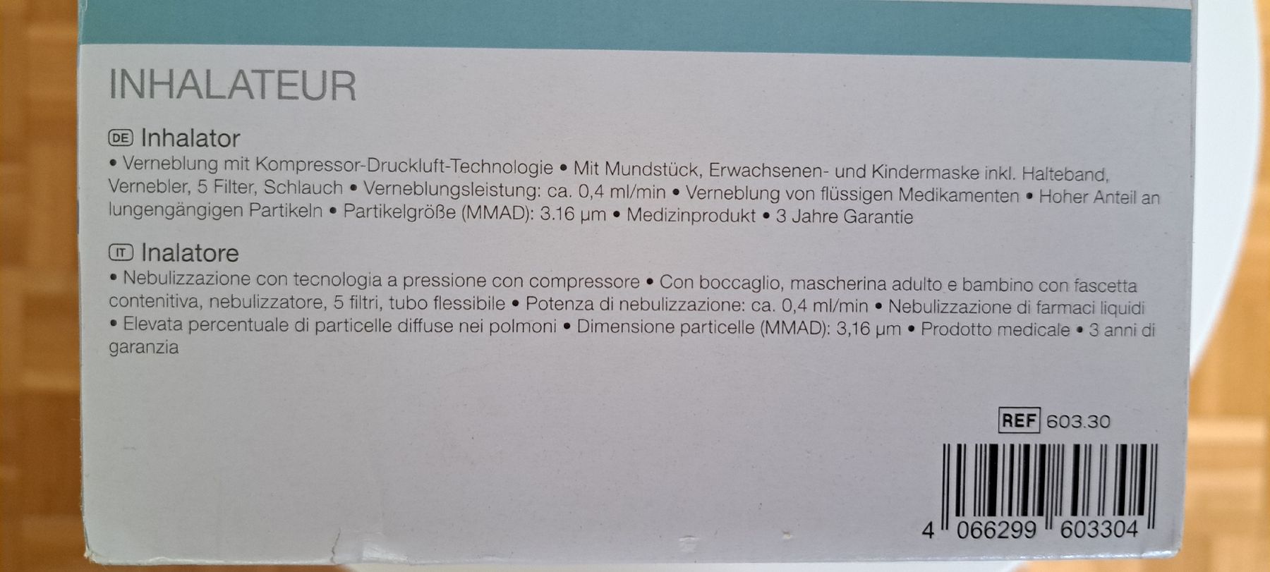 Attrezzature mediche: Sanitas Inhalator SIH 13 - Neu  – Nuovo e nell'imballaggio originale da Zürich venduto da Freshwind1 2
