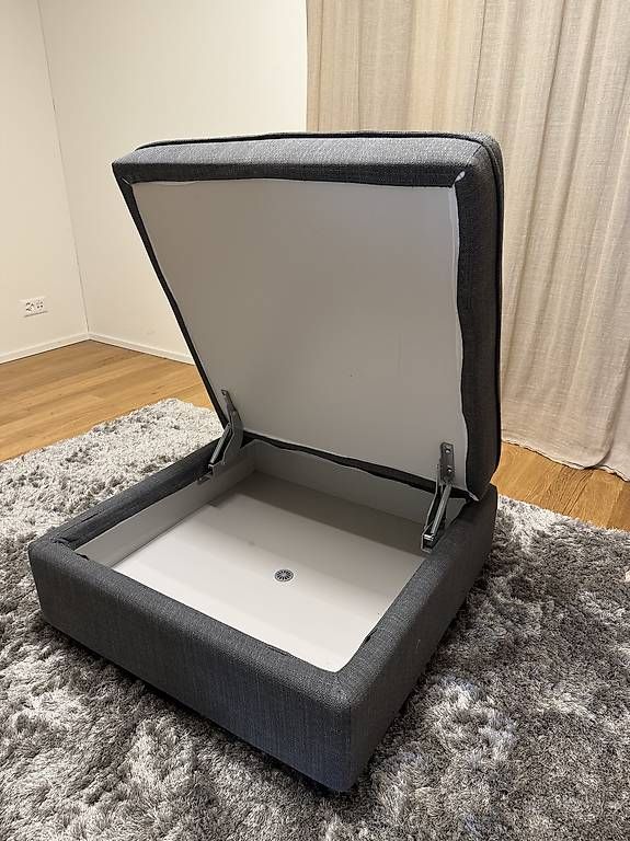 Hocker: Ikea Hocker mit Aufbewahrung  dunkelgrau – Gebraucht aus Stadel von Xuli_Al 2