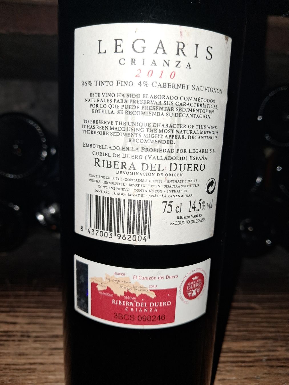 Wein: Legaris Crianza Ribera del Duero 2010 – Neu und originalverpackt aus Le locle von juliensaran 3