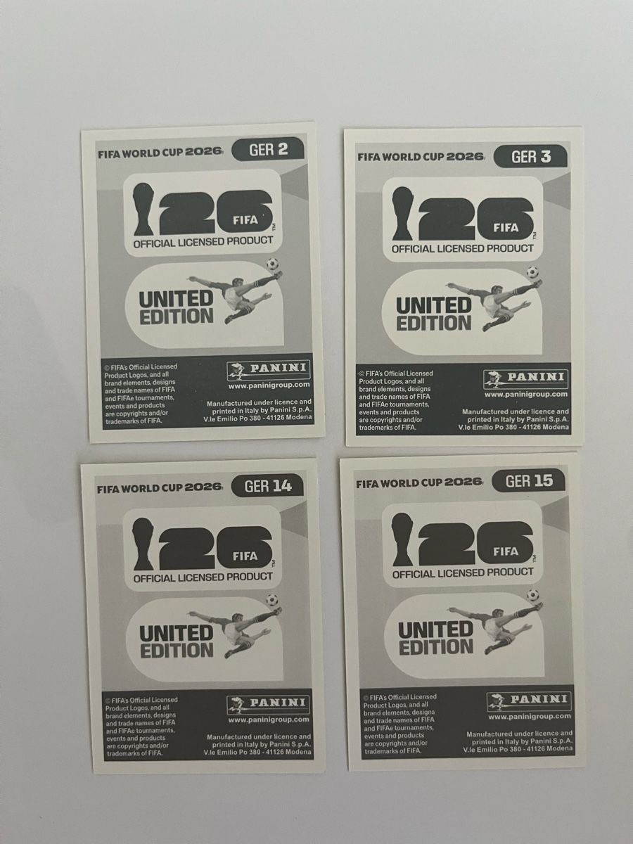 Panini Carte collezionabili: Panini WM 26 Sticker GER 2,3,14,15 – Nuovo (secondo la descrizione) da Luzern venduto da kre_xg5t 1