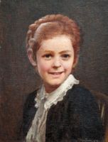 JOHANN FRANZ KAUFMANN – Mädchenbildnis, Öl / Leinwand