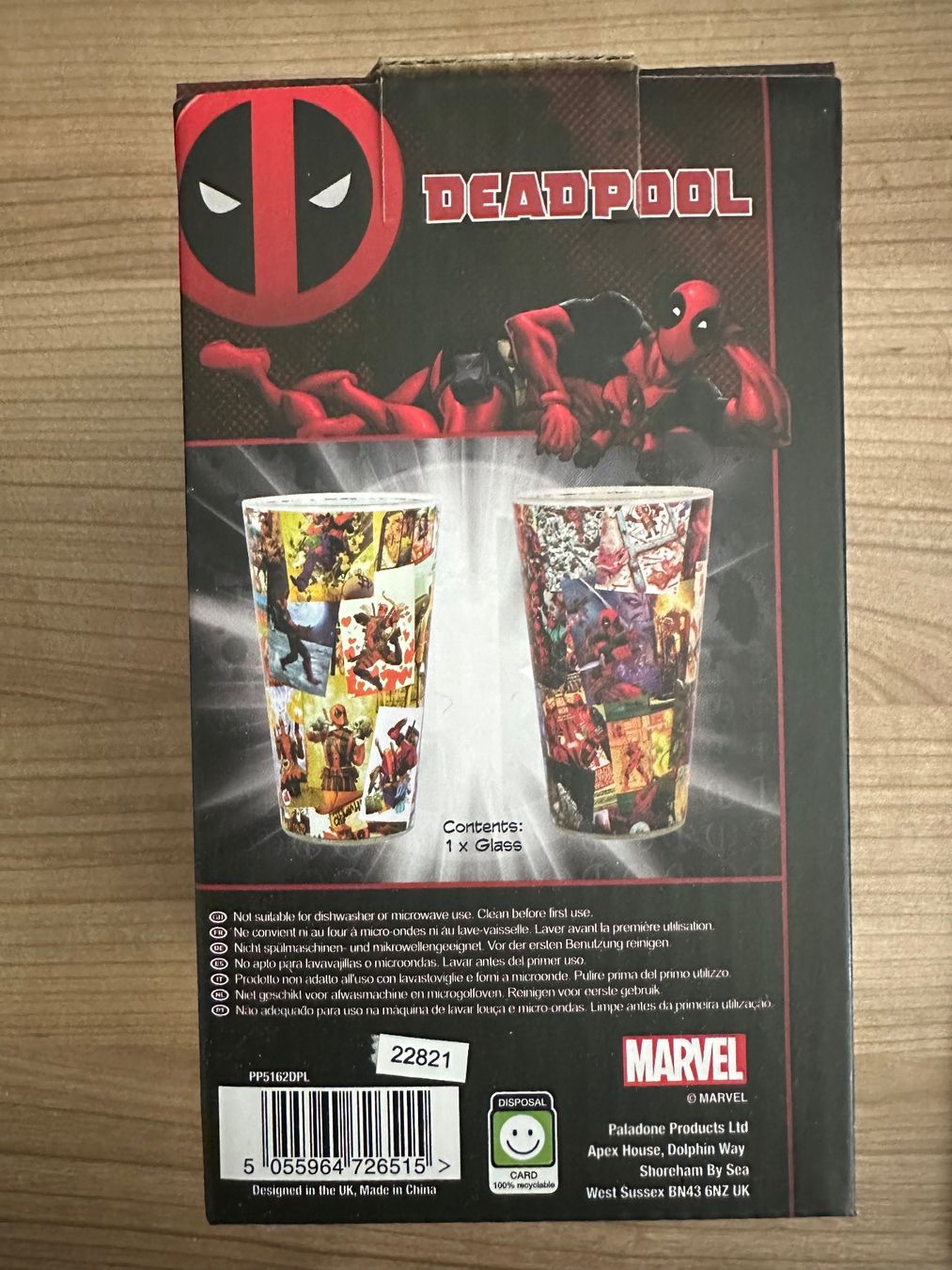 Gläser: Deadpool Trinkglas / Sammelglas – Neu und originalverpackt aus Möhlin von Suissepac 1