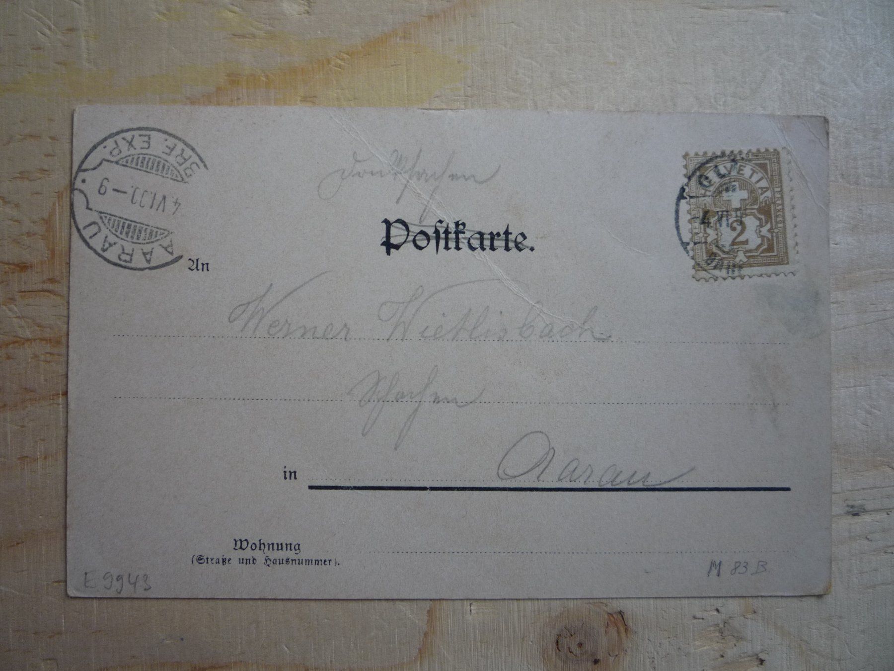 Cartoline postali: Weisse und violette Blumen, 4.VI.00 – Usato da Rieden SG venduto da Brockehuesli 1
