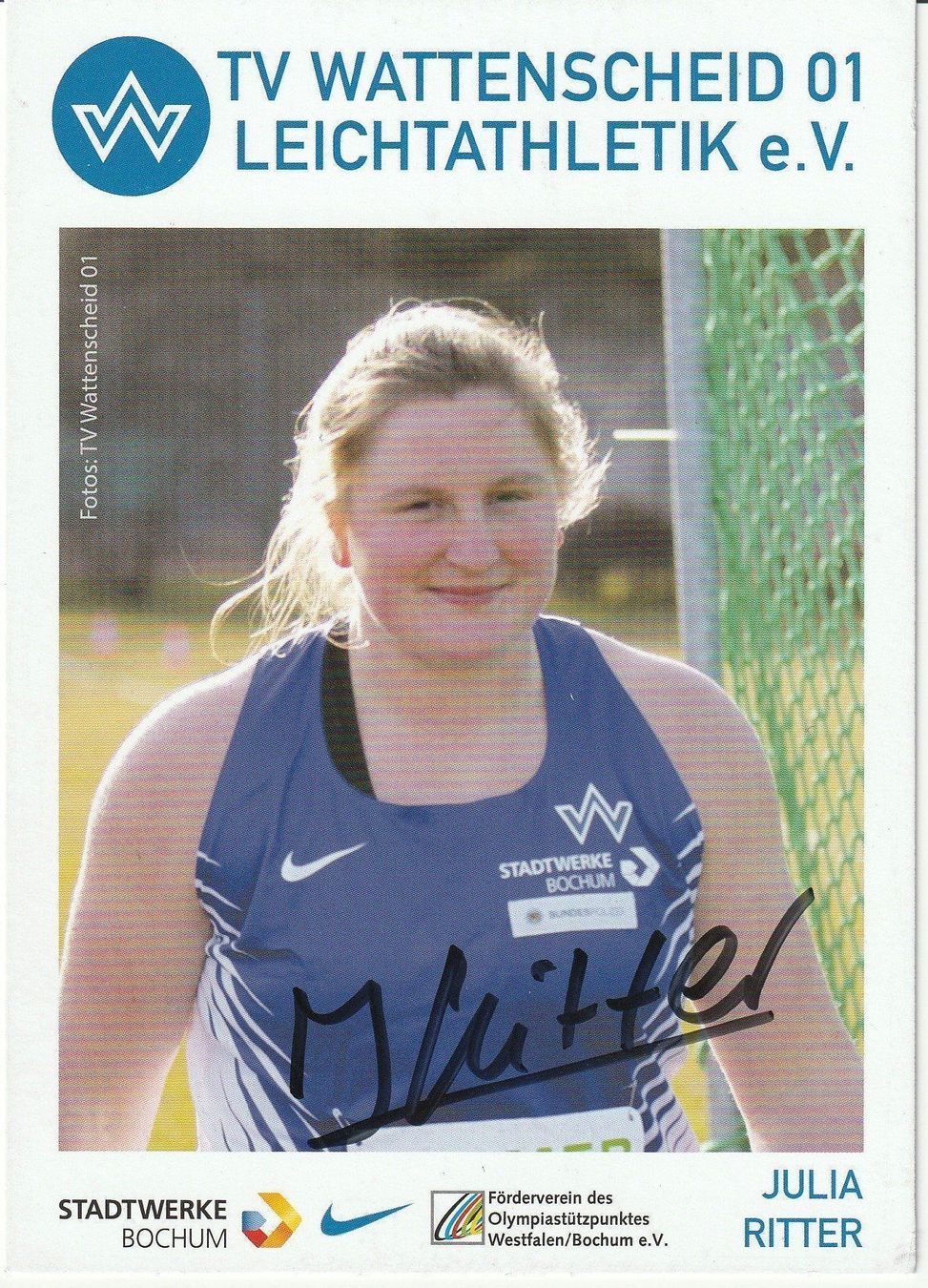 Autografi: Julia Ritter / Originalautogramm, AK – Usato da Schwyz venduto da racingautographs
