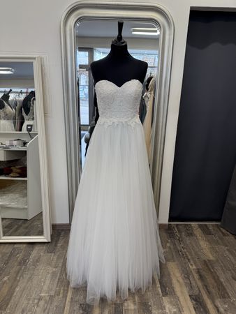 Wunderschönes Brautkleid, Gr. 36, A-Linie, Tüll, Spitze