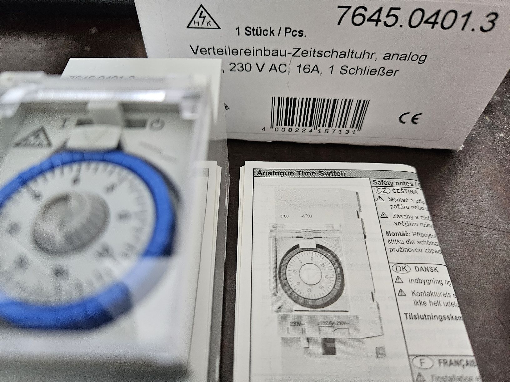Componenti elettronici: Zeitschaltuhr analog – Nuovo e nell'imballaggio originale da Diepoldsau venduto da Knochen 1