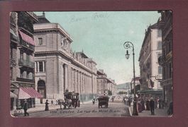 GENEVE - Rue du Mont-Blanc - Calèche - 1907 // léger pli //