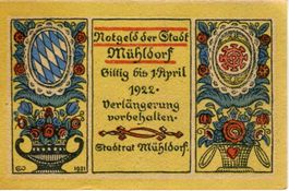 Notgeld "30 Pfennig. Mühldorf am Inn 1922"
