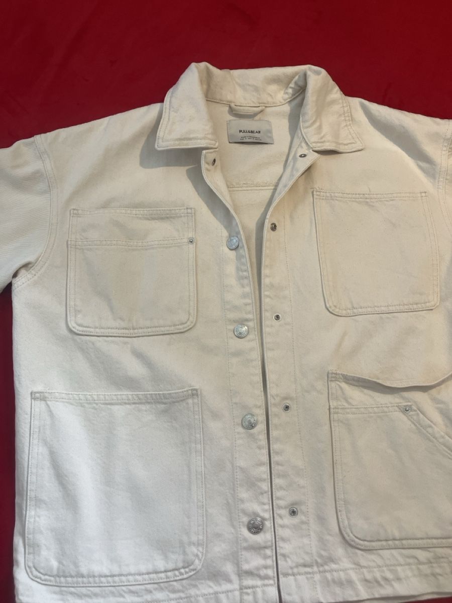 Pull&Bear Giacche: Pull&Bear Jacke, creme-weiss, Gr. S, neuwertig – Usato da Muralto venduto da jac_hkz5 3