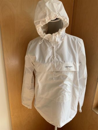 Carhartt Regenjacke Kapuze Bauchtasche weiss Gr. L