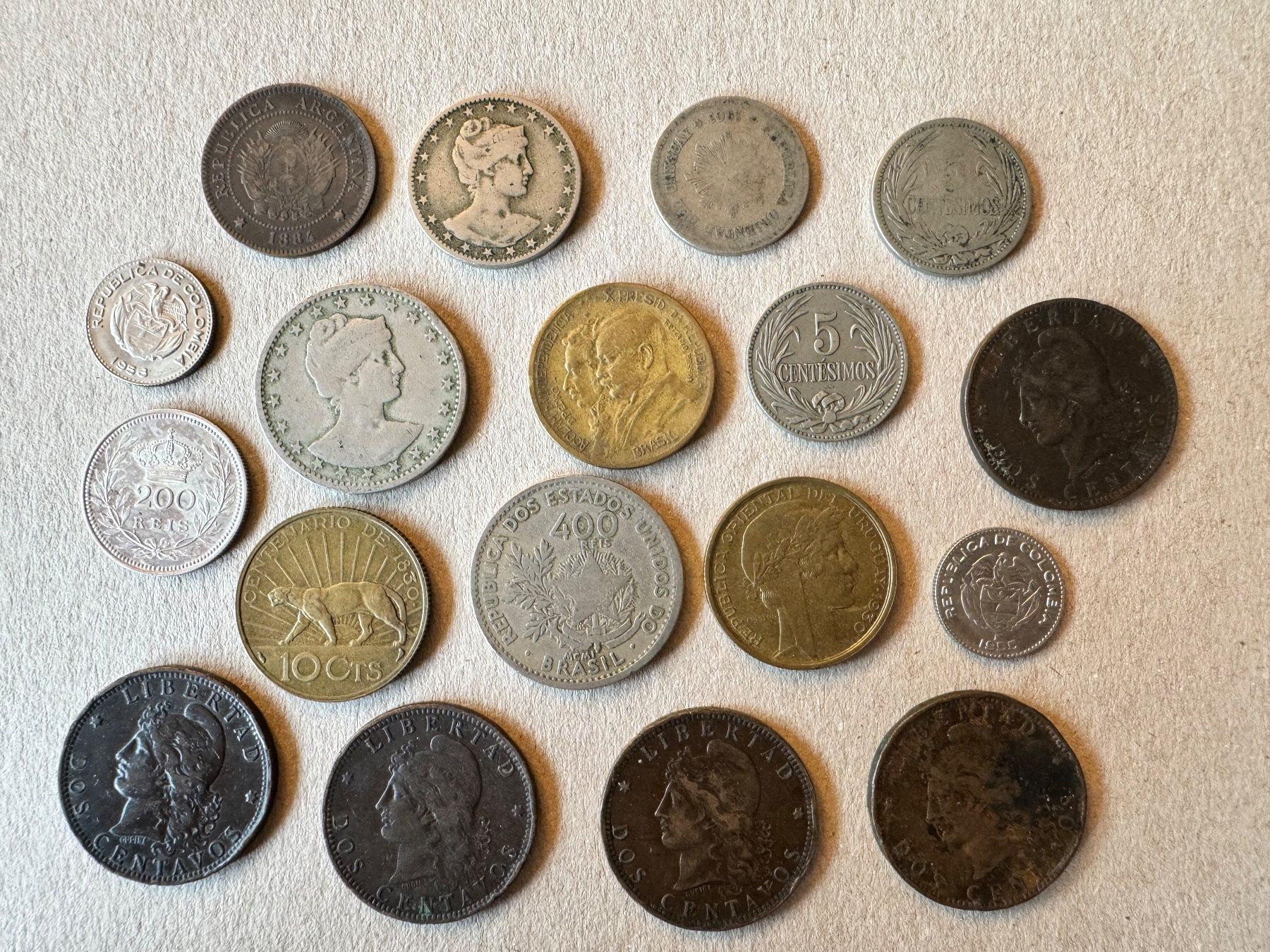 Tutti le monete: Lot Südamerika mit Silber – Usato da Meilen venduto da coins4sale