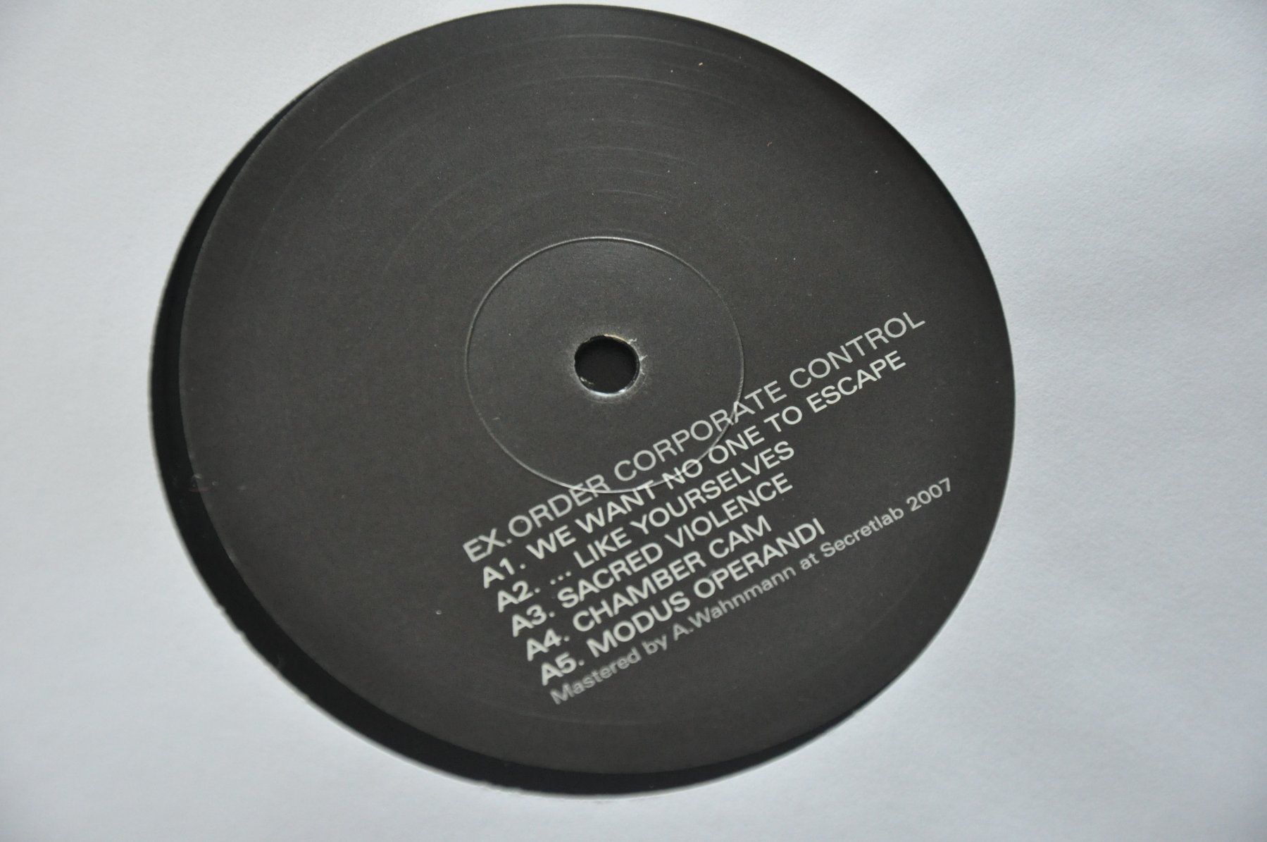 Schallplatten: EX.ORDER LP CORPORATE CONTROL - MUSIQUE INDUSTRIELLE – Gebraucht aus Sion von jaipur1401 3