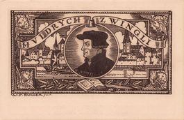 Reformations-Jubiläum 1917 - 5. Huldrych Zwingli, Zeichnung