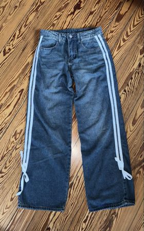 y2k Damen Jeans mit Streifen Gr. 34