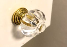 ⚡️Deko Knöpfe Griffe / Schubladen Kommoden  Gold Crystal NEU