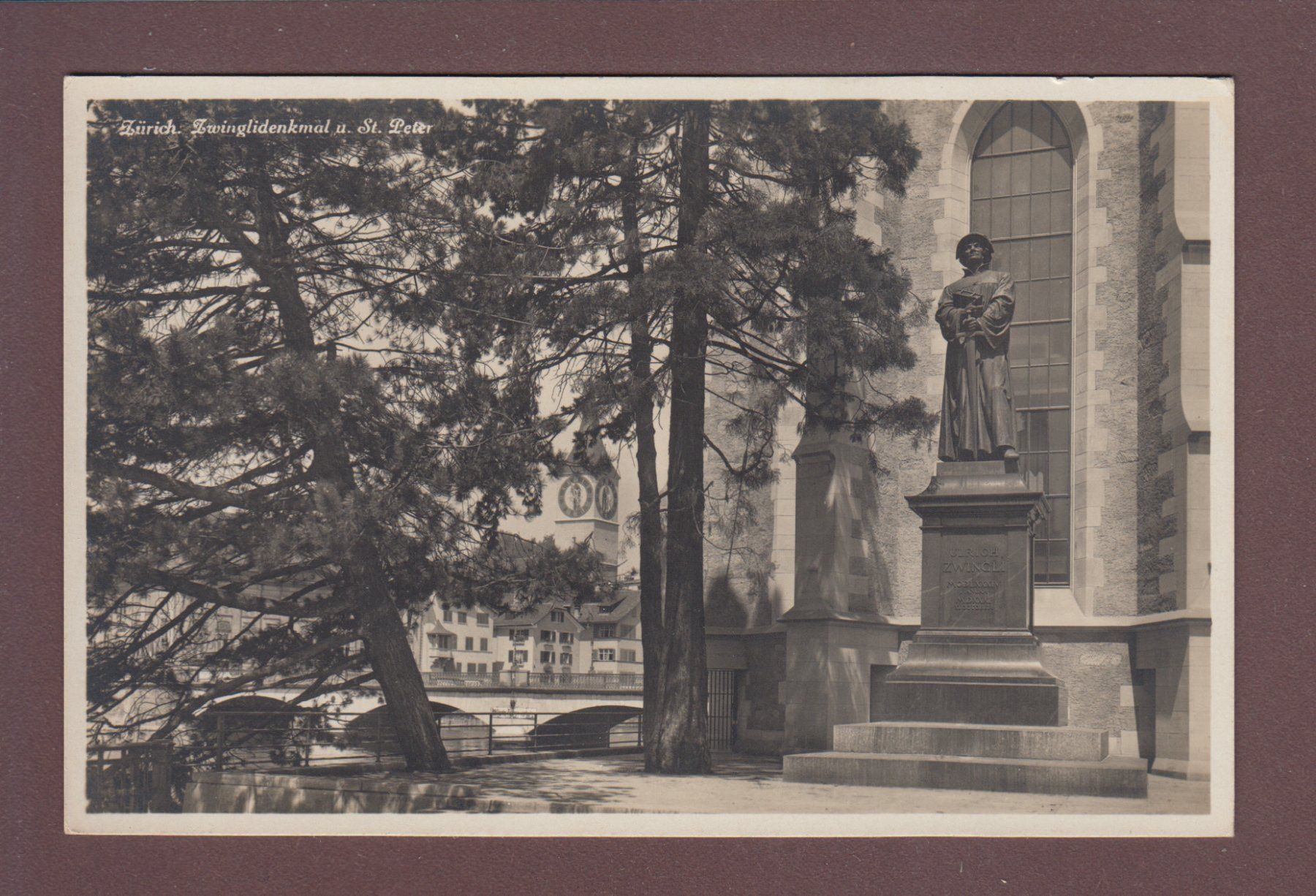Cartoline postali: ZÜRICH - Zwinglidenkmal – Usato da Pully venduto da nicecards