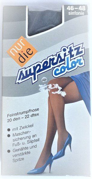 NUR DIE 3 Stück SUPERSITZ COLOR Feinstrumpfhose Gr. 44-46 anthrazit