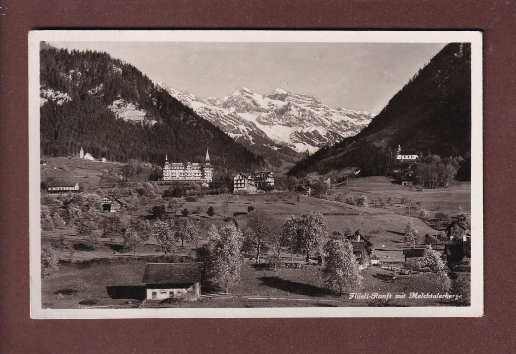 Cartoline postali: FLÜELI-RANFT - Melchtalerberge - 1938 – Usato da Pully venduto da nicecards