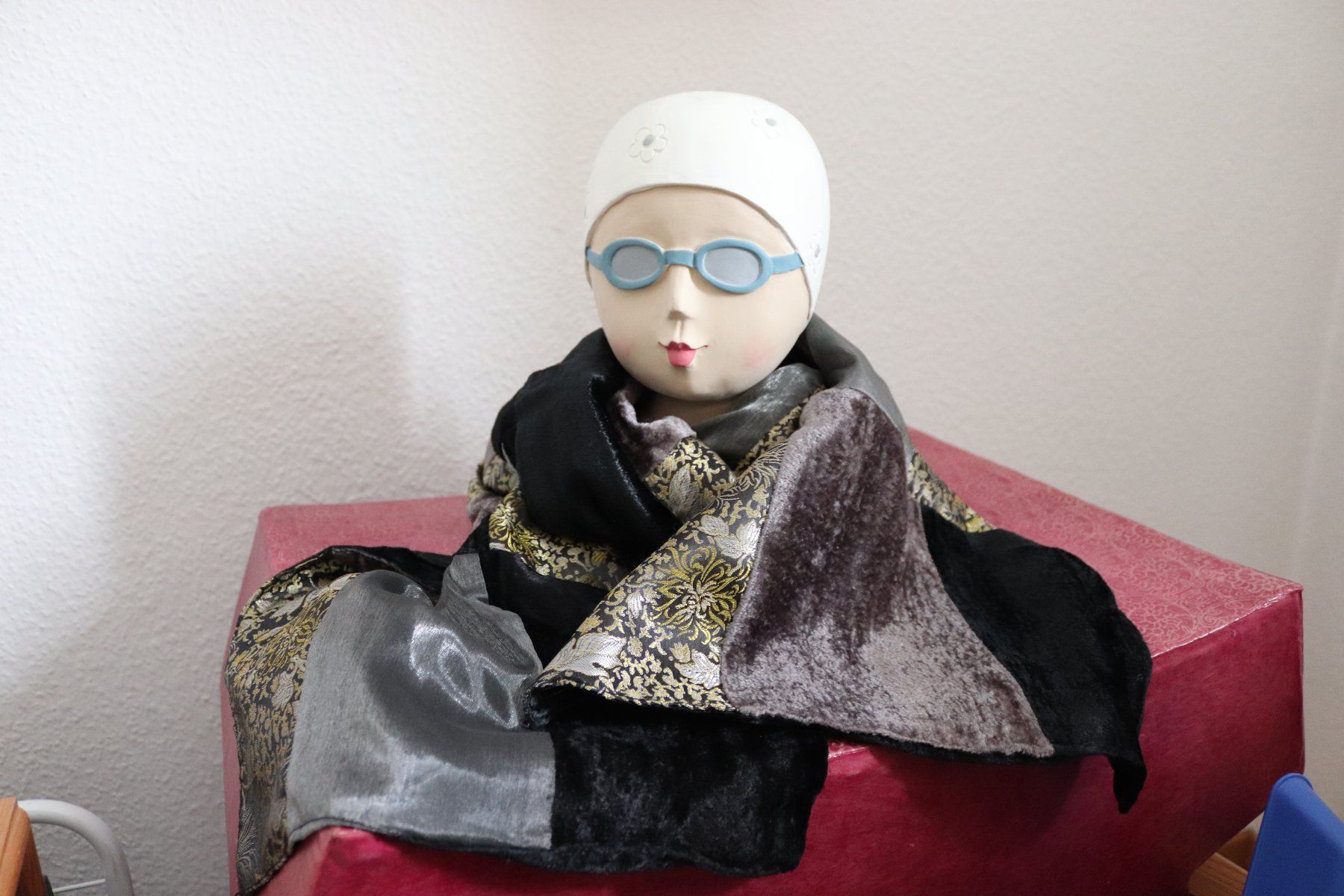 Foulard & Sciarpe: Étole patchwork velours et brocart noir doré – Usato da Biel/Bienne venduto da poison60