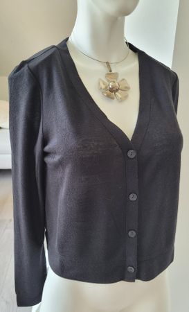 Street One leichte Strickjacke Schwarz Grösse 36 Top!