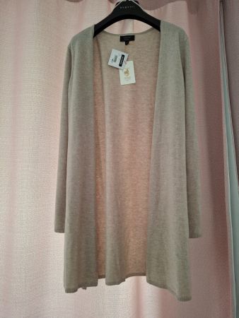 NEU! Wolle+Kaschmir Strickjacke, Gr. M, Beige / Taupe