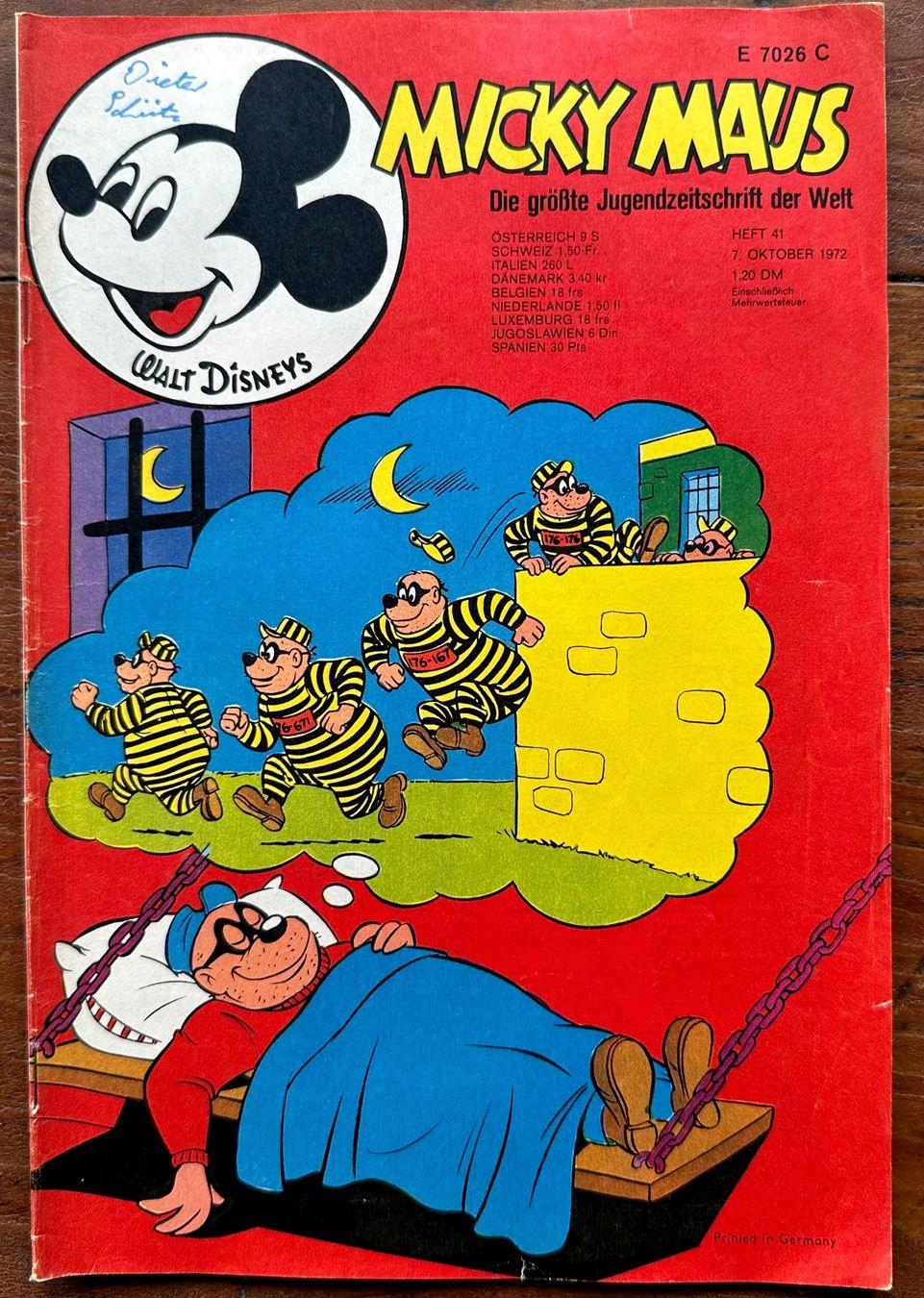 Comics: Micky Maus Nr. 41   7.10.1972, hunderte Comics ab 1.- – Gebraucht aus Seltisberg von quadartswiss