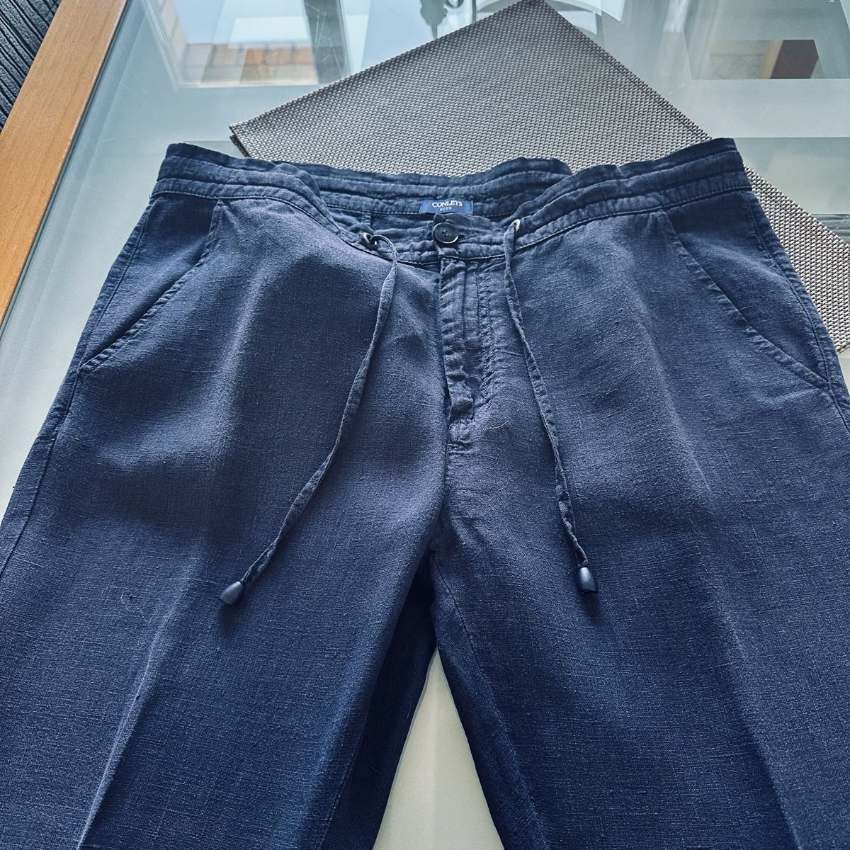 Pantalons: Leinenhose Blau Conleys  – D'occasion à Watt par Beautiful 1