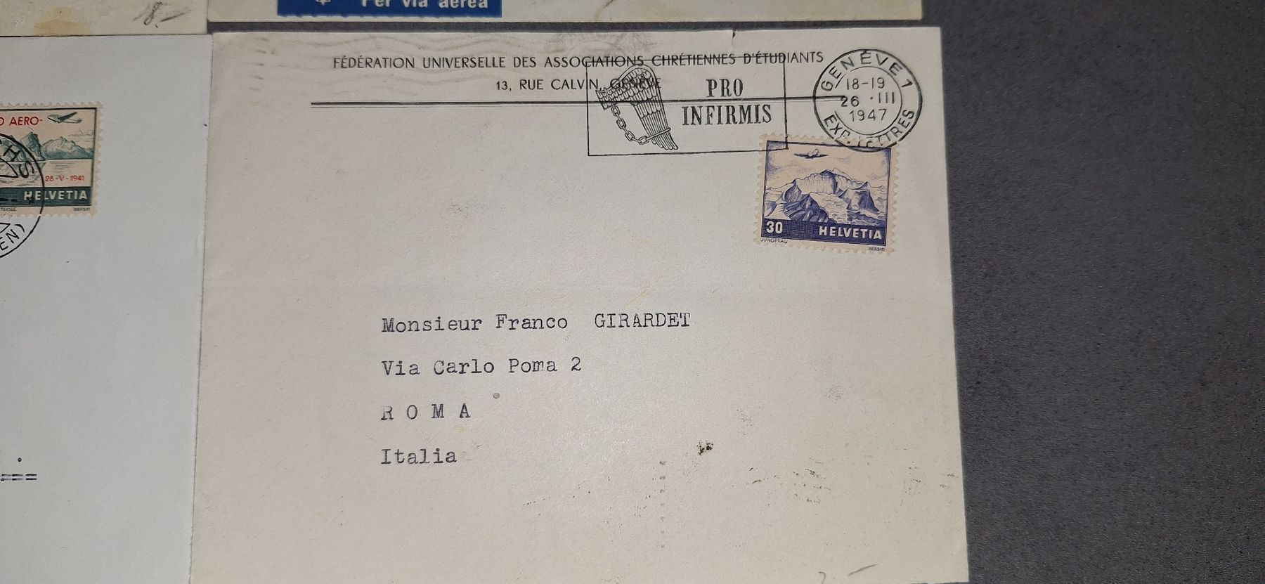 Tutti i francobolli: 6 Flugpost Brief – Usato da Balgach venduto da SIMEON27 6