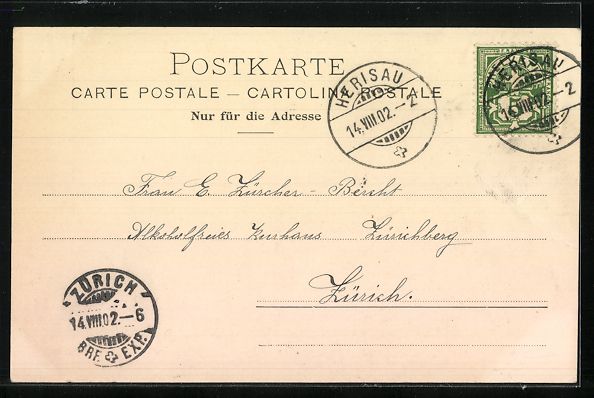 Cartoline postali: Herisau, Teilansicht, Eidgenössisches P – Usato da Berlin venduto da bartko-reher 1