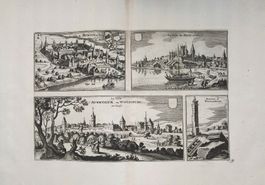 Murten, Nyon, Avenches seltener  Kupferstich 1723