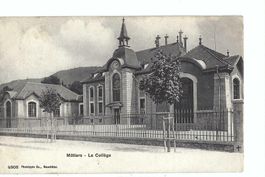 Motiers NE, le College, Gymnasium im Val de Travers 1907
