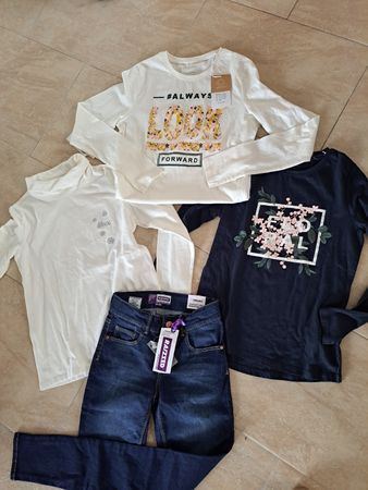 NEU Mädchen Set 148/152 4Teile Mexx,Name it, Jeans Shirts