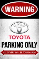 Toyota Parking Only Blechschild MR2 Celica Supra Corolla EN