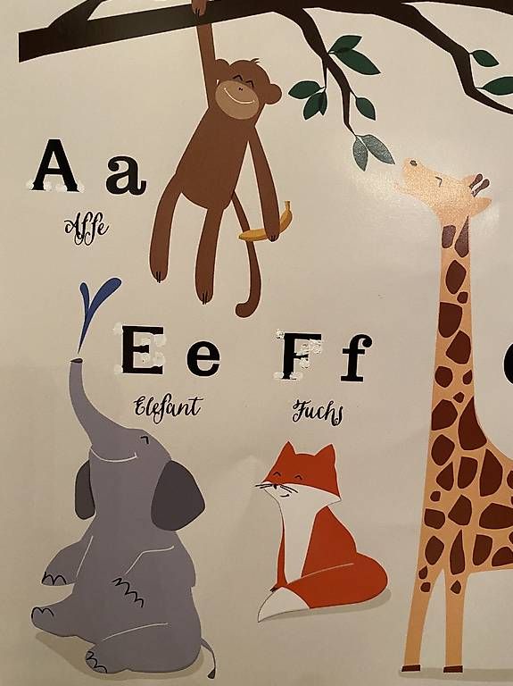 Foto & Immagini: Poster Tieralphabet ABC mit Aufhängung – Usato da Zürich venduto da coraruoss 1