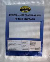 Abdeck-Plane 4 m x 5 m Transparent verstärkt