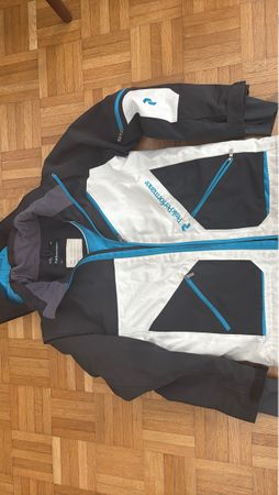 Skijacke Peak Performance schwarz weiss blau Grösse 150
