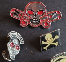6x Totenkopf Tête de mort  Pins Badge Abzeichen alt