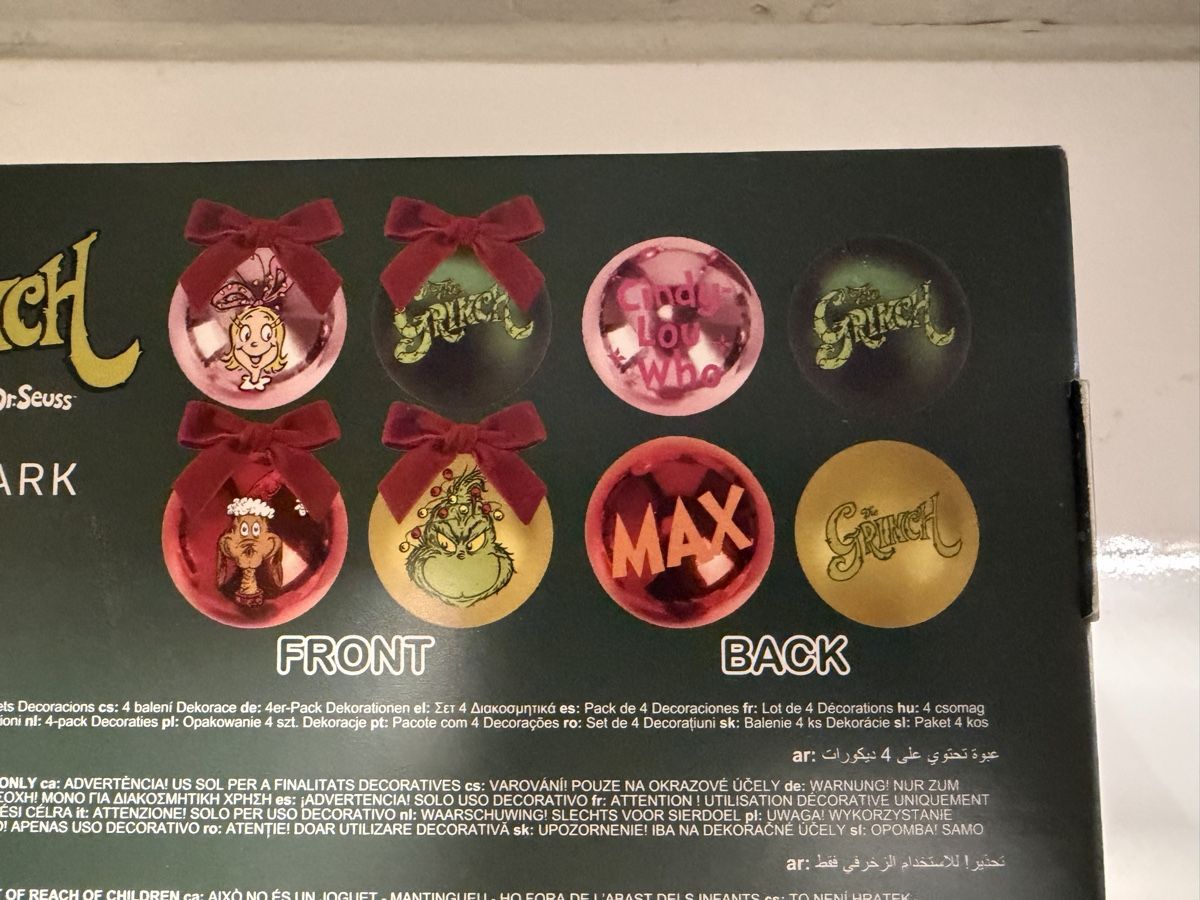 Tutte le decorazioni:  Grinch Primark 4 Christmas Tree Decorations Set New – Nuovo e nell'imballaggio originale da Buttikon SZ venduto da trz_6ht8 1