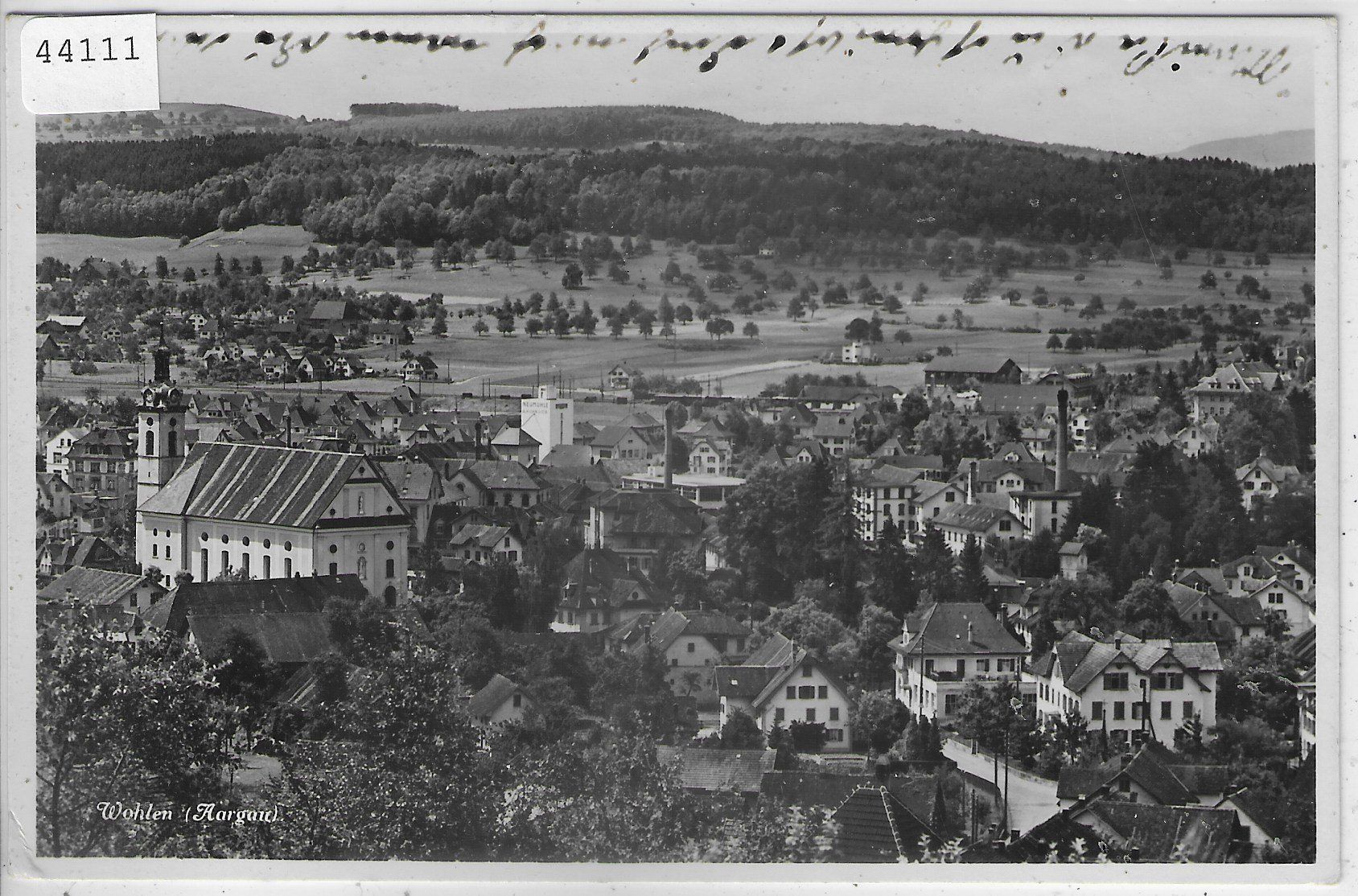 Cartoline postali: Wohlen AG - Teilansicht mit Kirche – Usato da Ettingen venduto da Kartenplanet