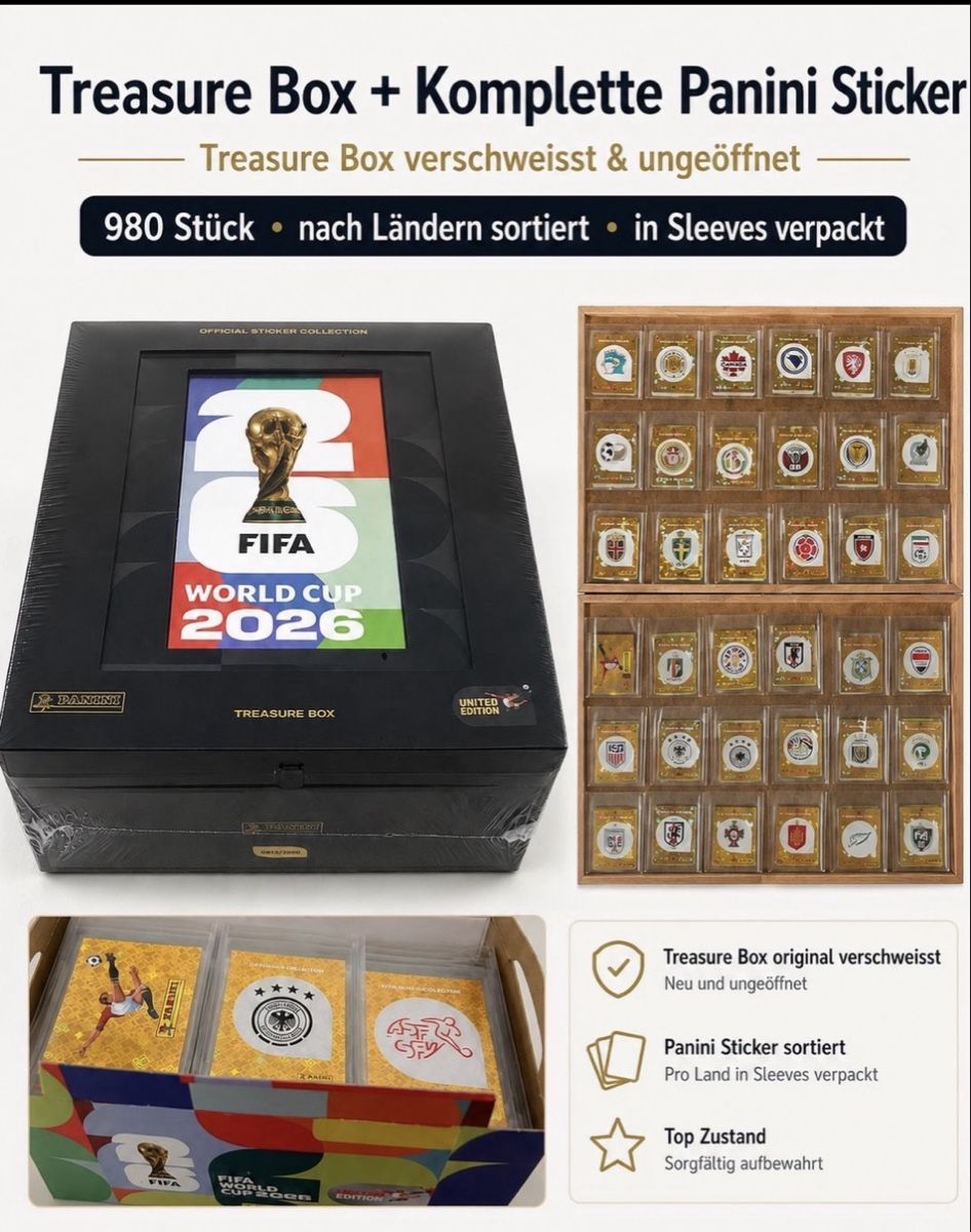 Panini Carte collezionabili: FIFA 2026 Panini Box Komplett inkl CC – Nuovo (secondo la descrizione) da Lenzburg venduto da hkr_q959 1