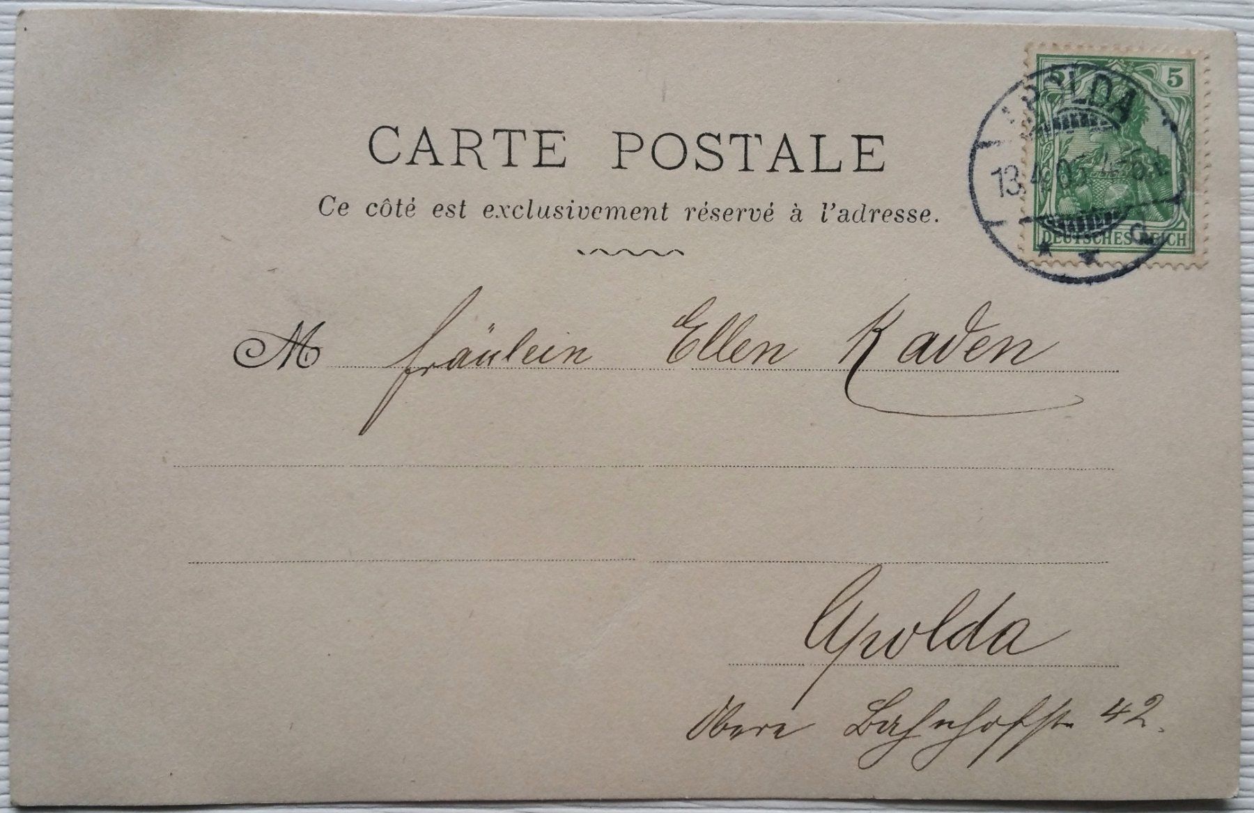 Cartoline postali: AK Ansichtskarte, Mädchen mit Puppe (XIII), 1906 – Usato da Oberriet SG venduto da Manick 2