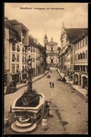AK Solothurn, Hauptgasse und Marktbrunnen