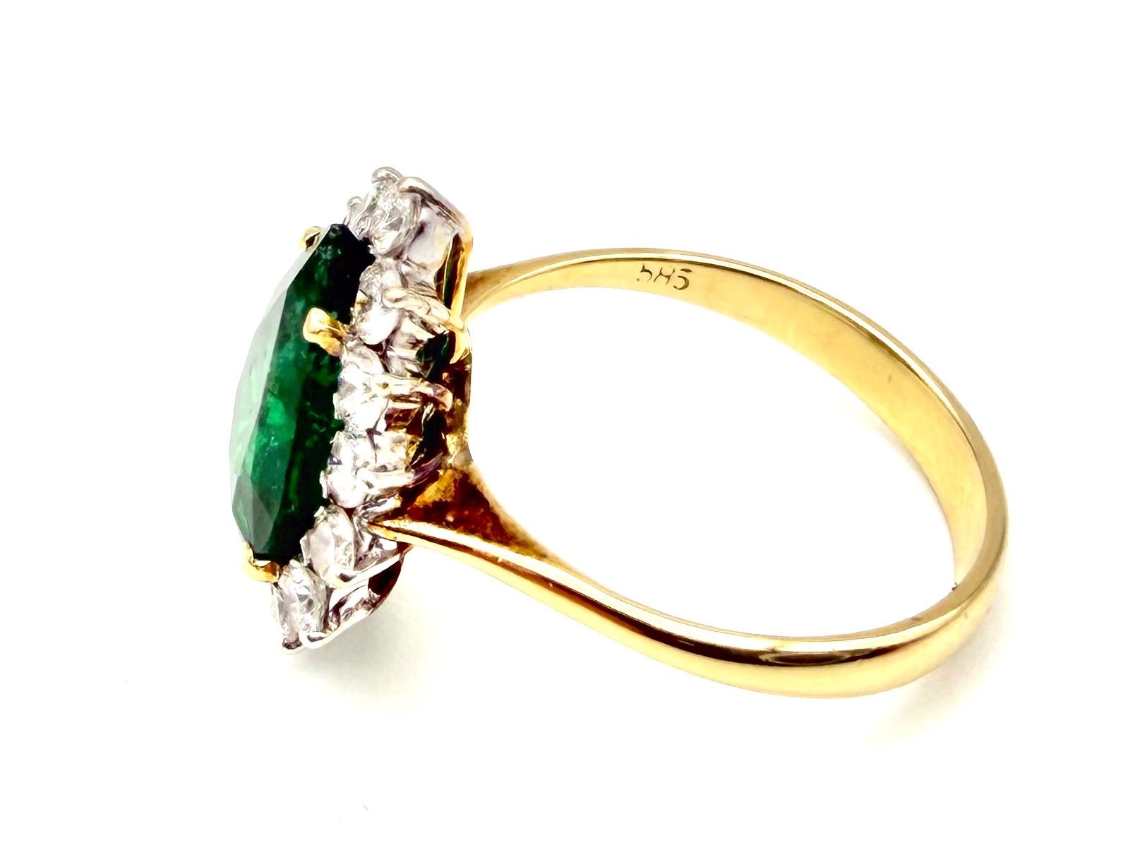 Anelli: Bague or 14K émeraude et diamants – Usato da Renens VD venduto da Diademe.sarl 7