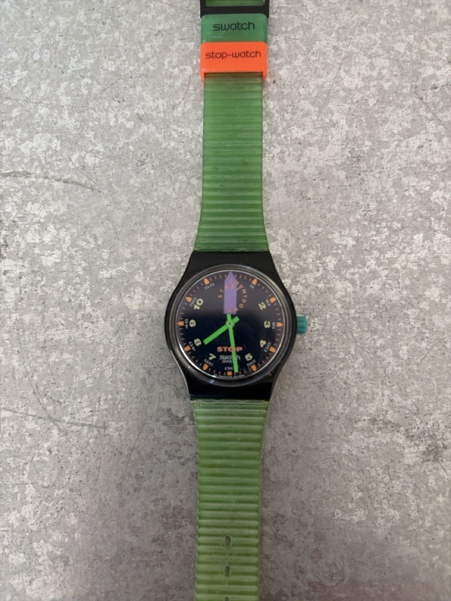 Swatch Uhren: Swatch Stop-watch Grünes Armband gebraucht – Gebraucht aus Belp von feebo 2